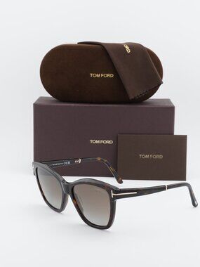 Tom Ford Lucia FT1087 52H Cat Eye Sunglasses – Havana / Brown